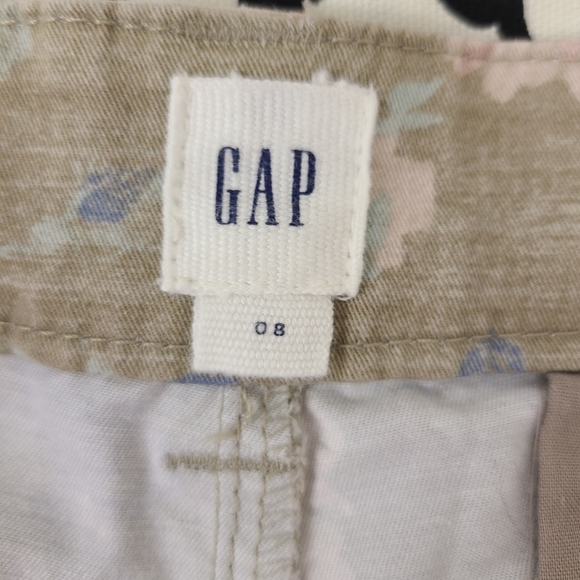 Gap Pink Blue Floral Print Chino Shorts Size 8 - Picture 5 of 6